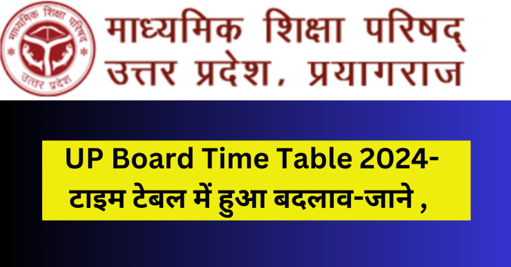UP Board Time Table 2024