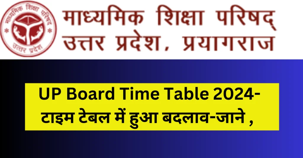 UP Board Time Table 2024