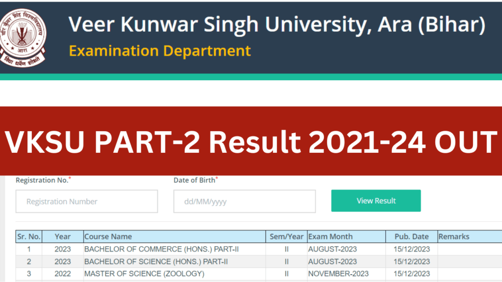 VKSU PART-2 Result 2021-24