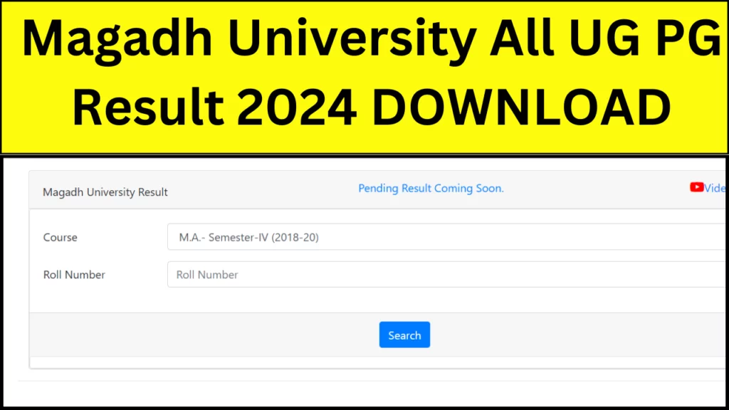 Magadh University MA MSC Result 