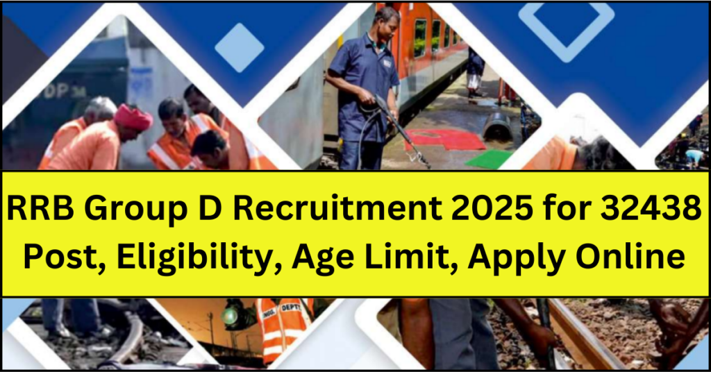 RRB Group D Recruitment 2025 for 32438 Post, Eligibility, Age Limit, Apply Online